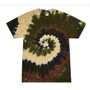 Camo Swirl Tie Dye Colortone T-shirt 100% Preshrunk Heavyweight Cotton New 3XL